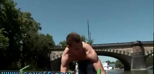  Straight guy begging to stop gay porn Public Anal Sex By The River!